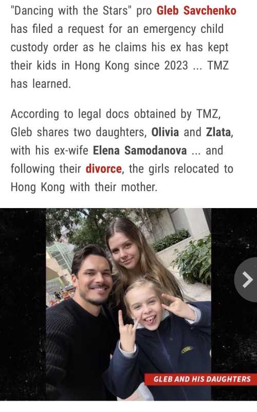 DWTS Star Gleb Savchenko Files Emergency Custody Order, Accuses Ex-Wife of International Child Abduction